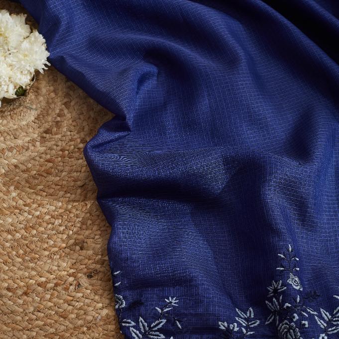 Clora Blue Cutwork Saree