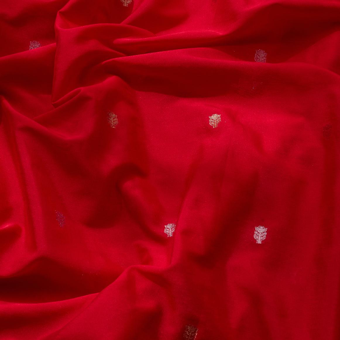 Rose Berry Banarsi Crepe Saree