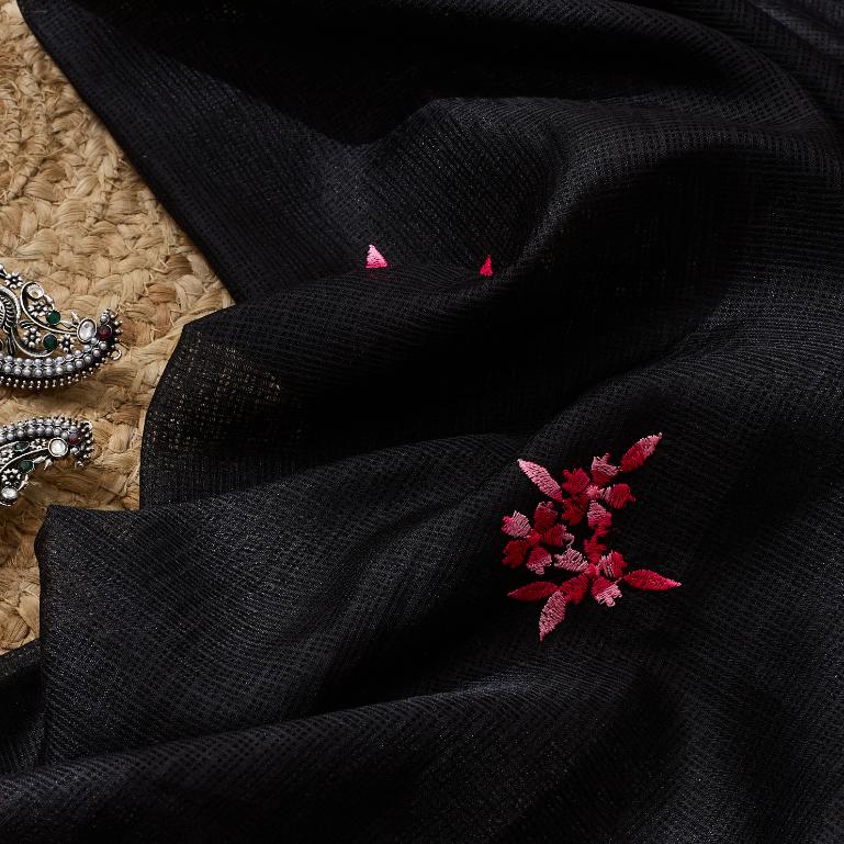 DreamyPink Embroidered Saree