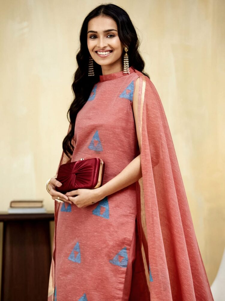 Berry Unstitched Suit Set