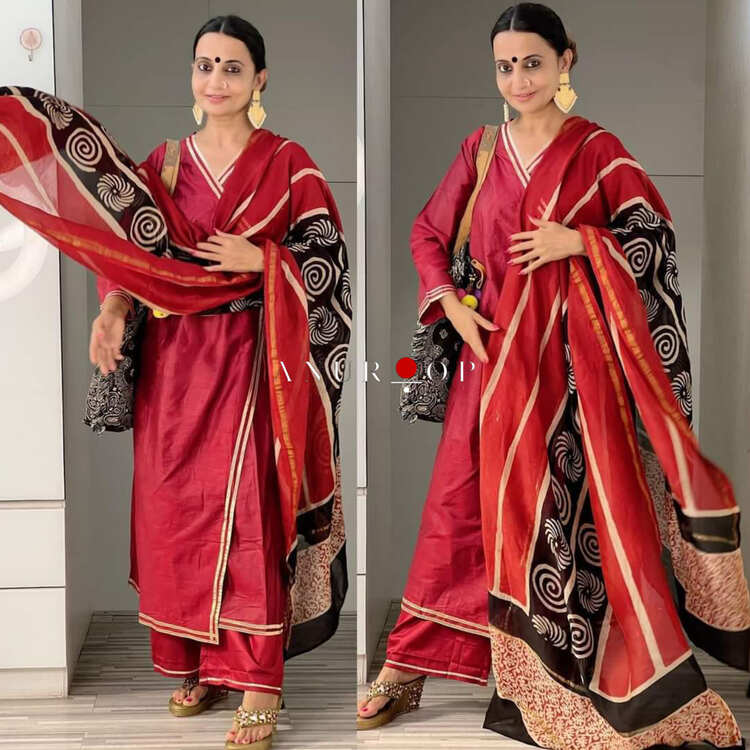 Pure Chanderi Silk Dupatta (Any Design will be sent)