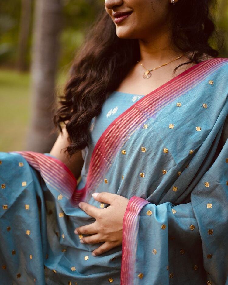 EOSS Grey Mounika Unstitched Suit Set