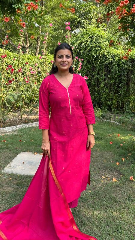 Pink Love Cotton Suit