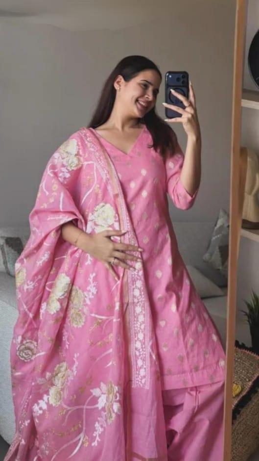 Aisha Chanderi Silk Suit