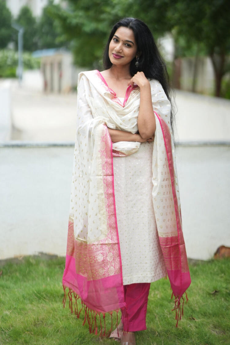 EOSS Sparkling Pink Water Unstitched Suit Set