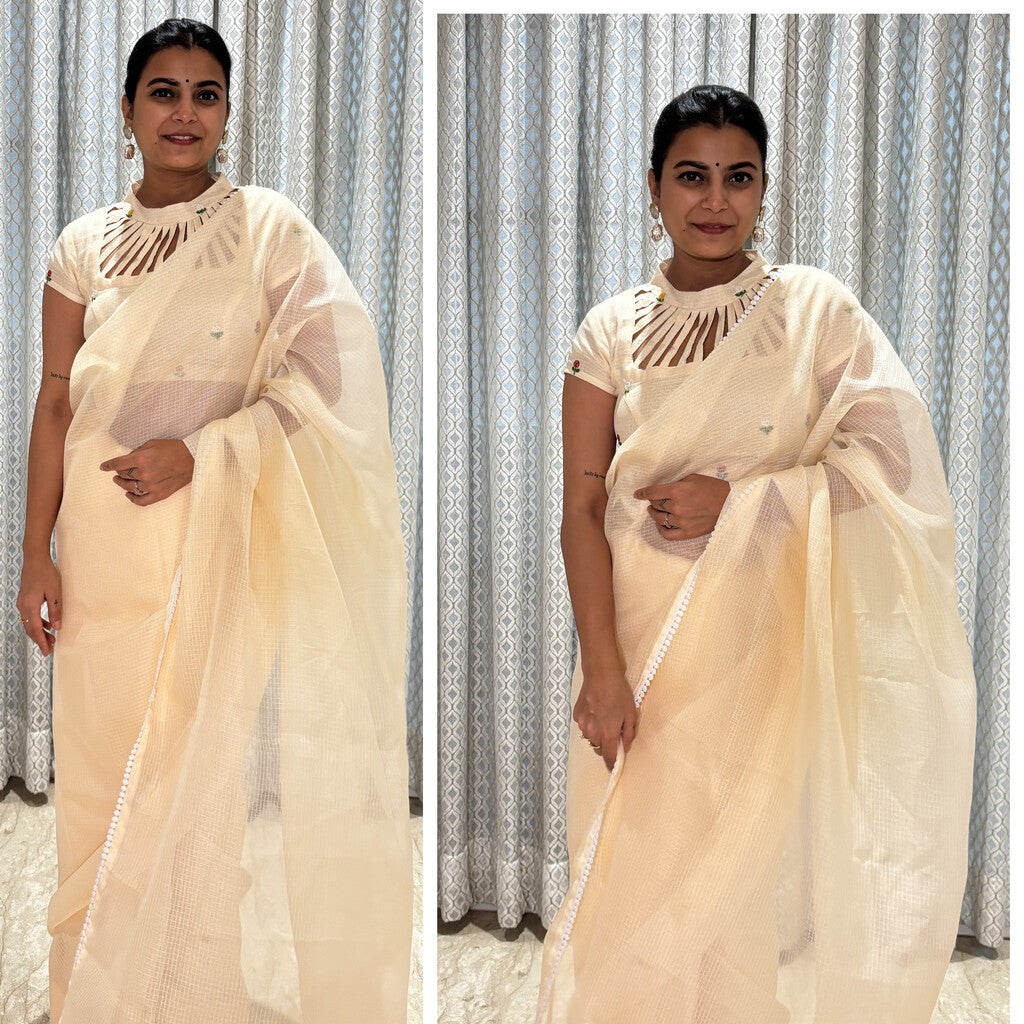 Lorelai Embroidered Kota Saree Blouse