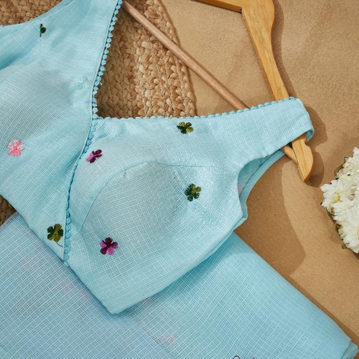Pretty Blue Kota Saree
