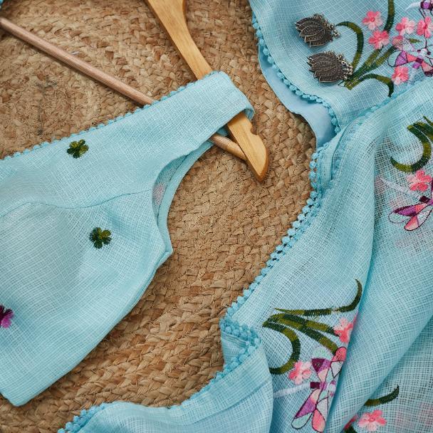 Pretty Blue Kota Saree