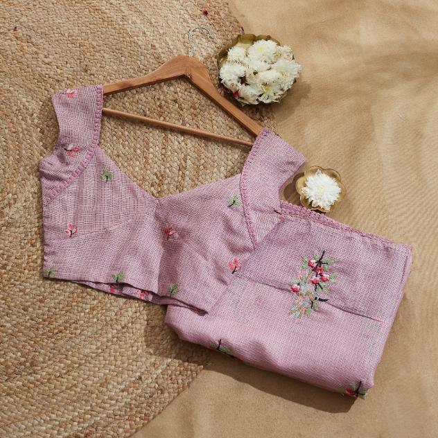 Pinkish Vibe Kota Saree