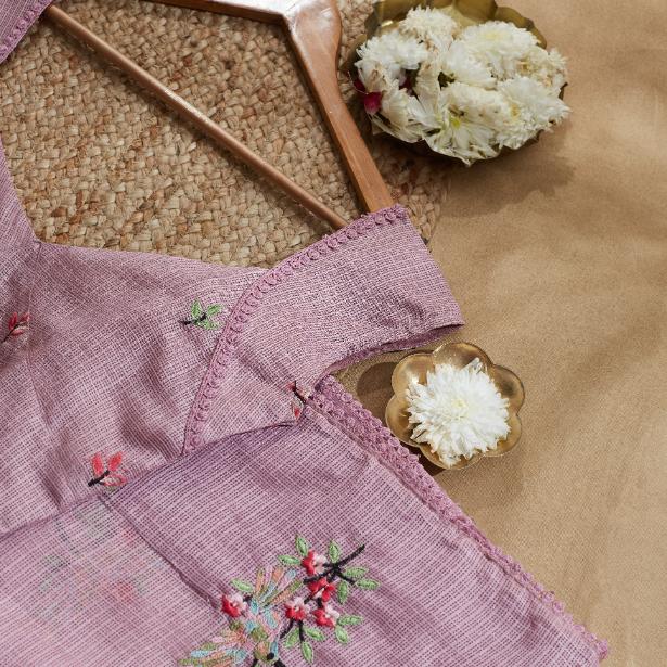 Pinkish Vibe Kota Saree