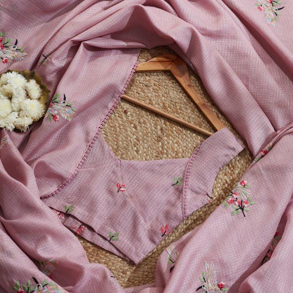 Pinkish Vibe Kota Saree
