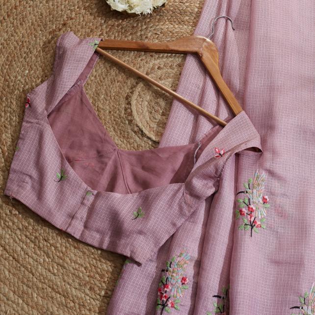 Pinkish Vibe Kota Saree