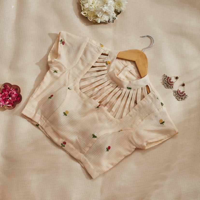 Lorelai Embroidered Kota Saree Blouse