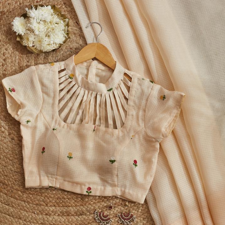 Lorelai Embroidered Kota Saree Blouse