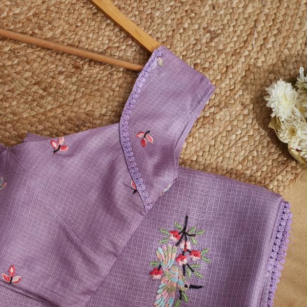 Lavendar Vibe Kota Saree