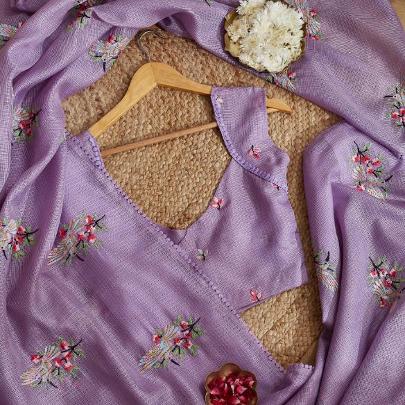Lavendar Vibe Kota Saree
