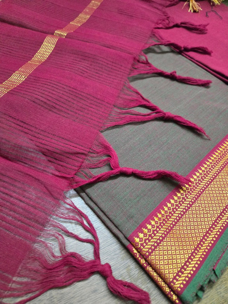 Ruhaniyat Mangalgiri Cotton Unstitched Suit Set