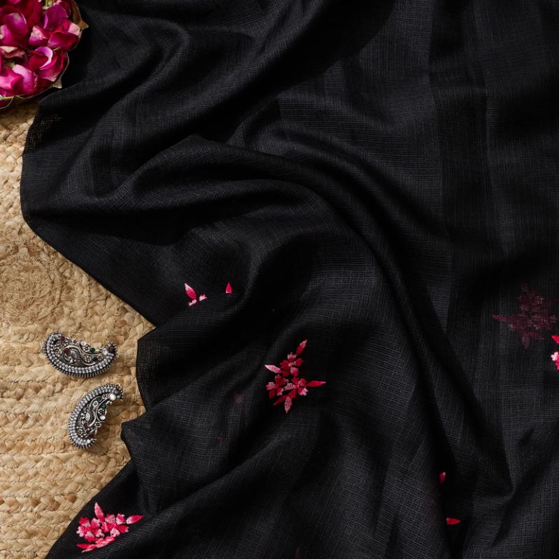 DreamyPink Embroidered Saree