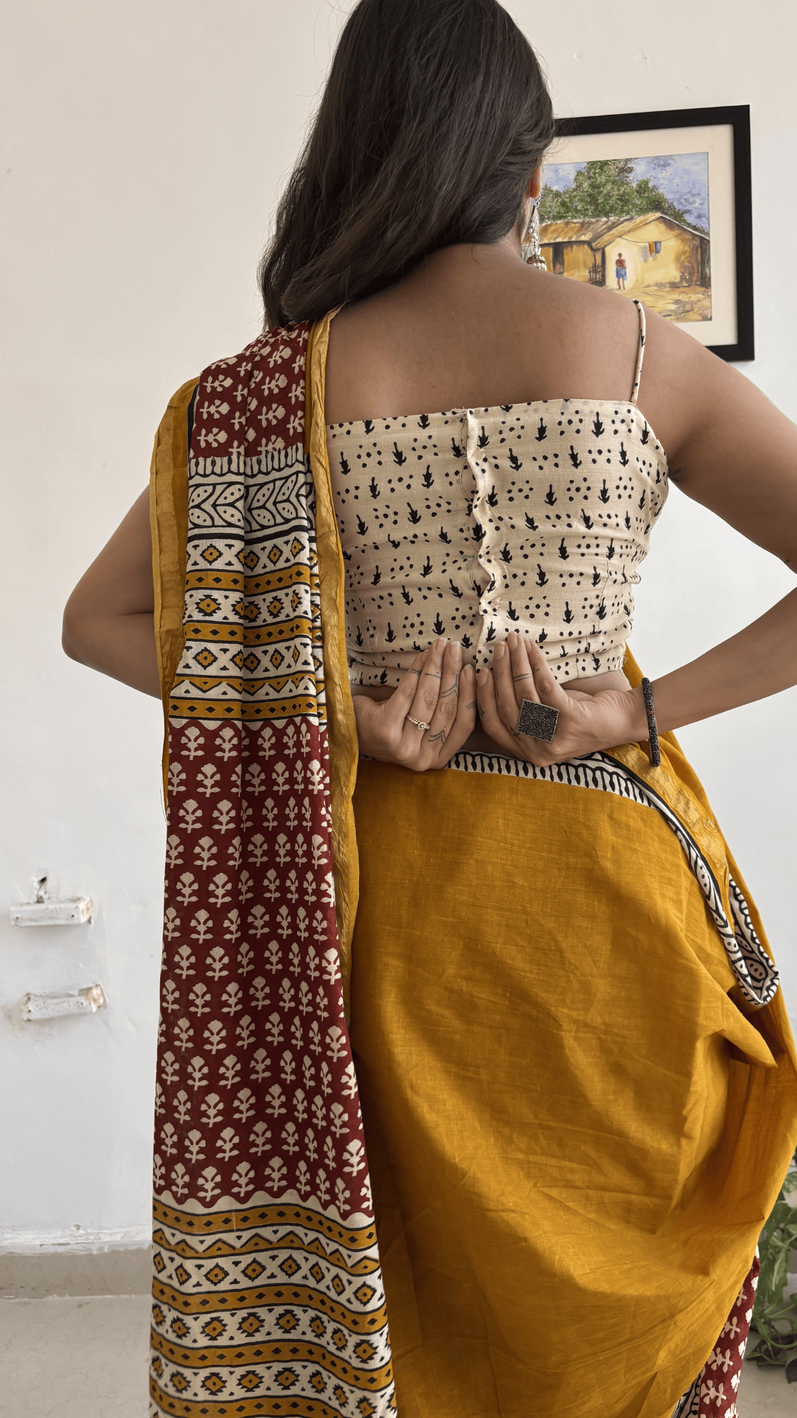Ginni Cotton Zari Saree