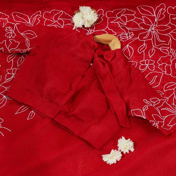Red Datenight Saree