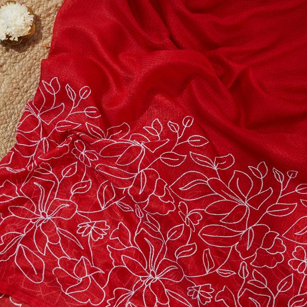 Red Datenight Saree