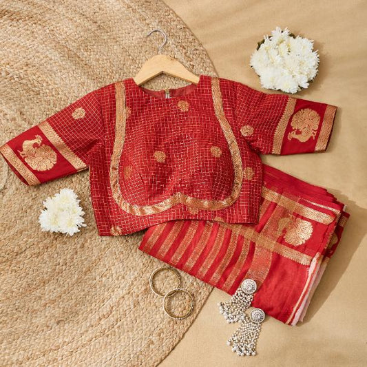 Harika Crepe Banarsi Silk Saree