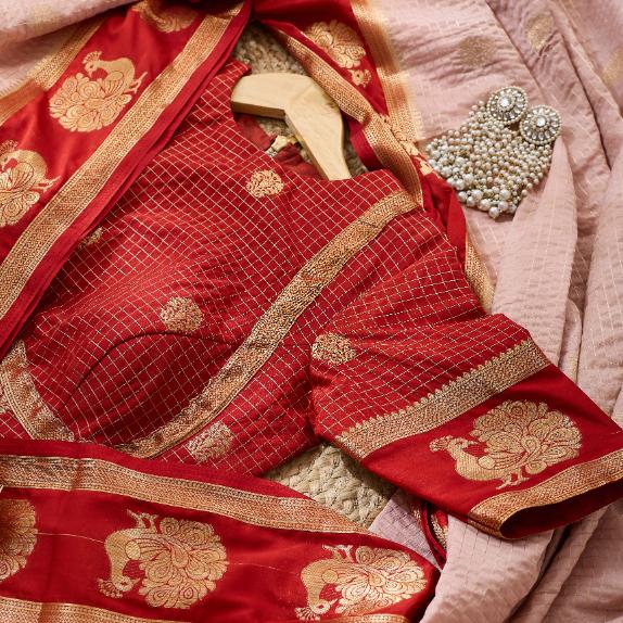 Harika Crepe Banarsi Silk Saree