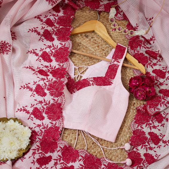 Coorset Pinky Kota Saree