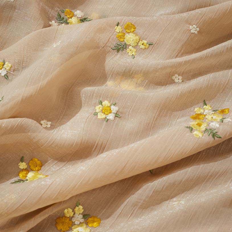 Floral Yellow Date Night Saree
