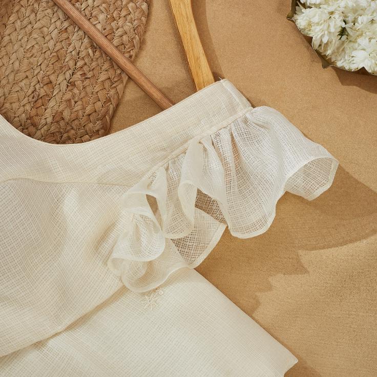 Vanilla White Kota Saree