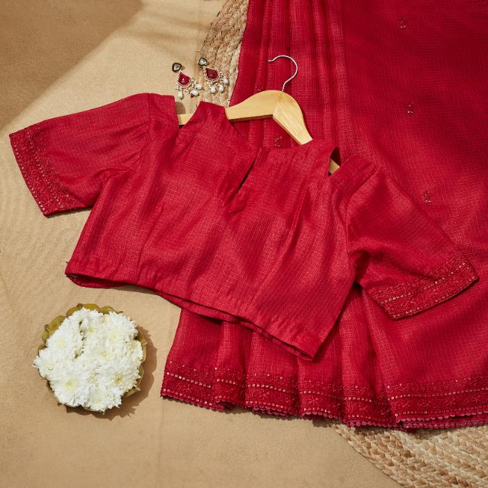 Red Wine Saree