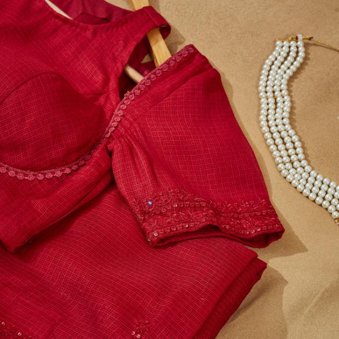 Red Wine Saree