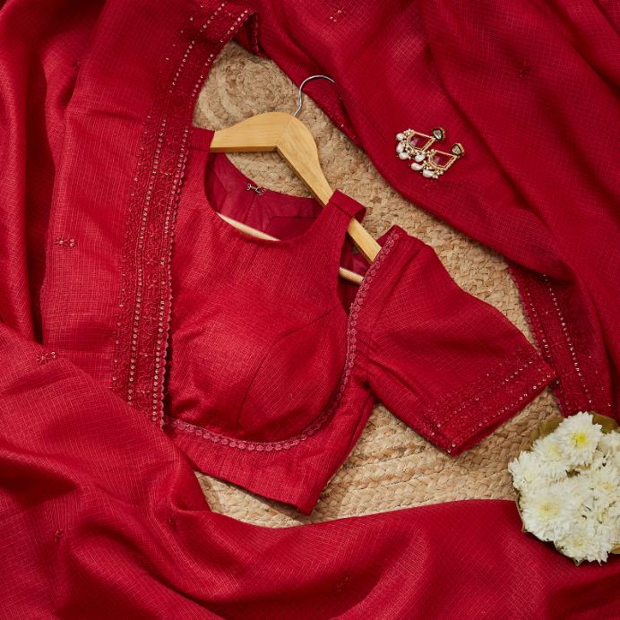 Red Wine Saree