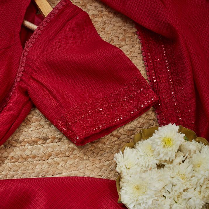 Red Wine Saree