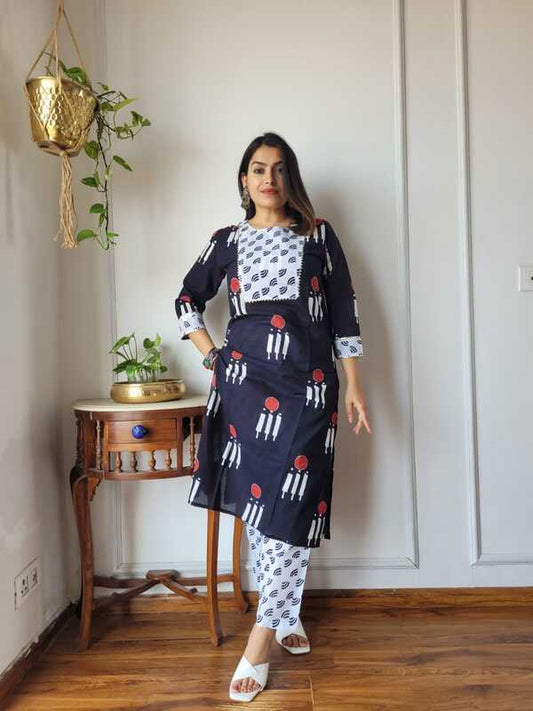 BlackChalk Bliss Kurta Pant Set