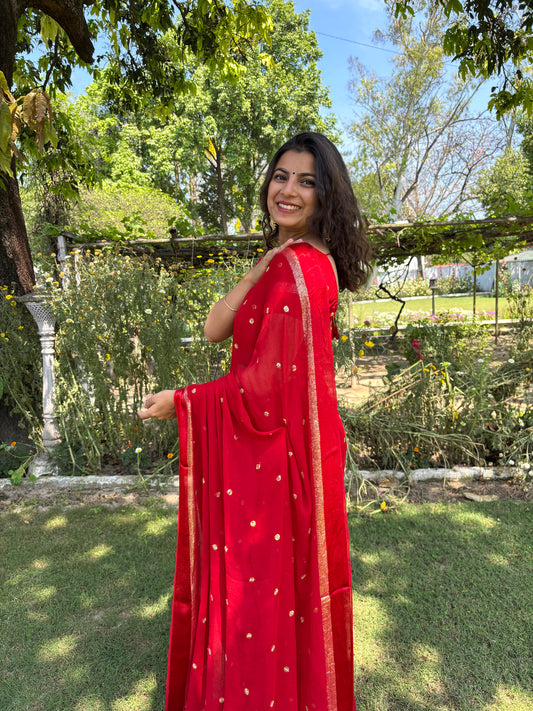 RedGlam Georgette Saree
