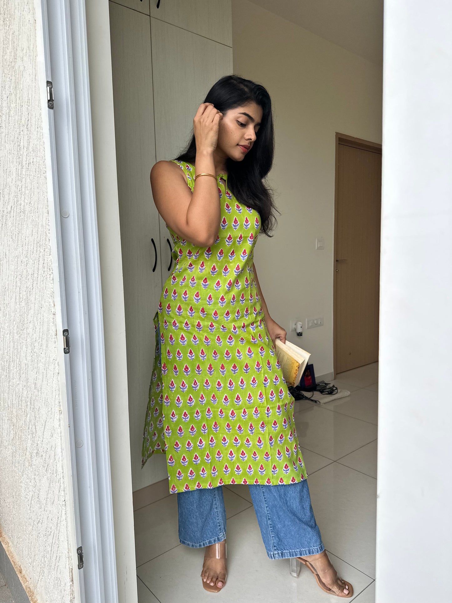 GreenApple  Block Printed Kurta