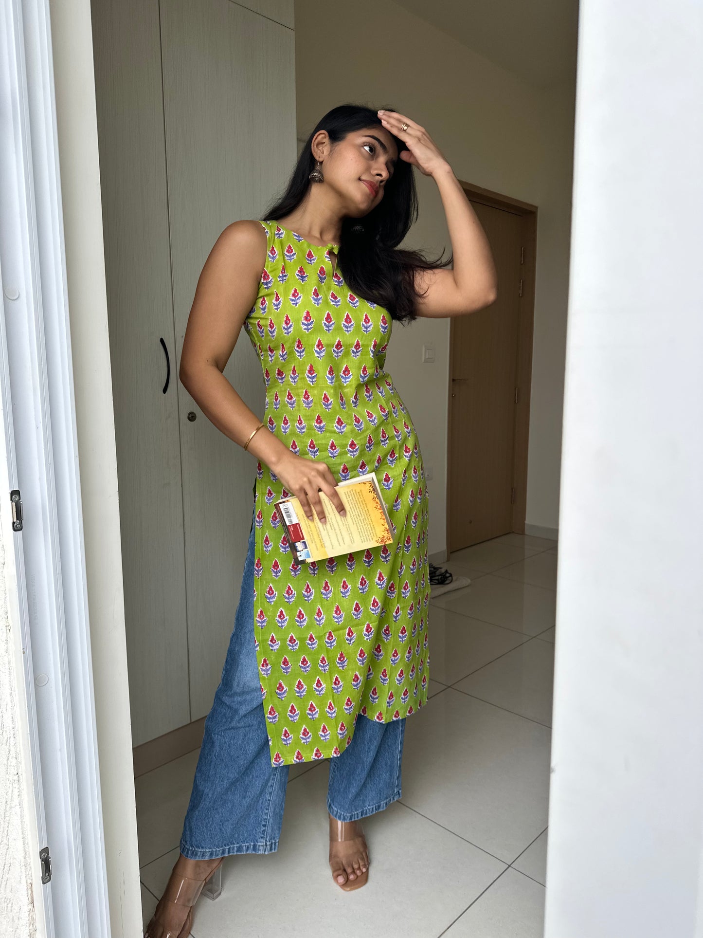 GreenApple  Block Printed Kurta