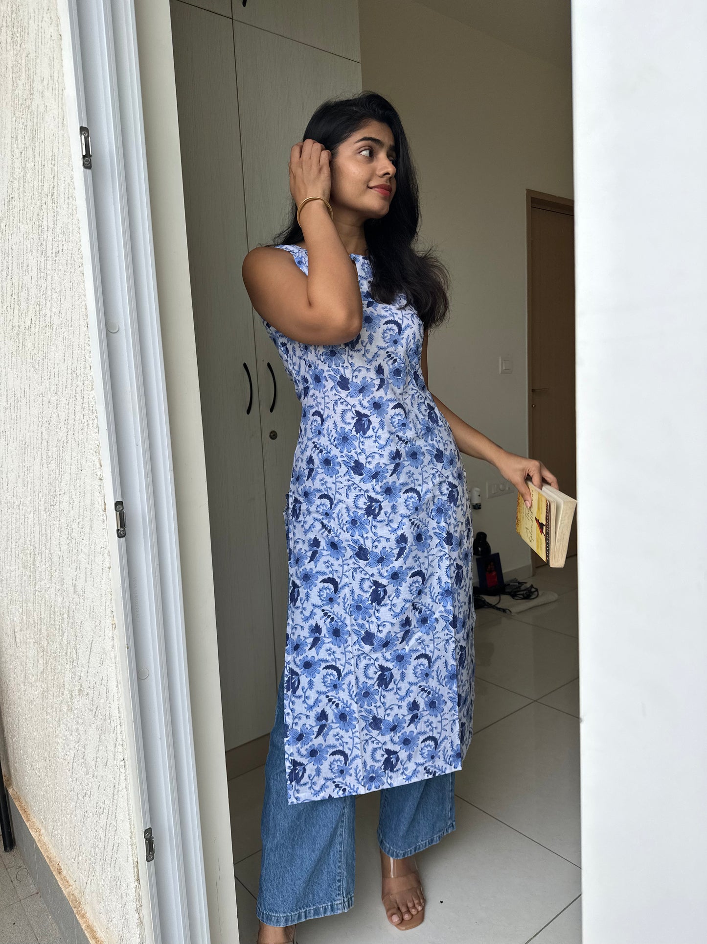 WhiteDive  Block Printed Kurta