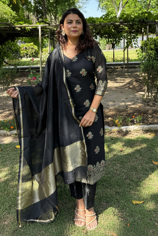 Black Rose Banarsi Suit