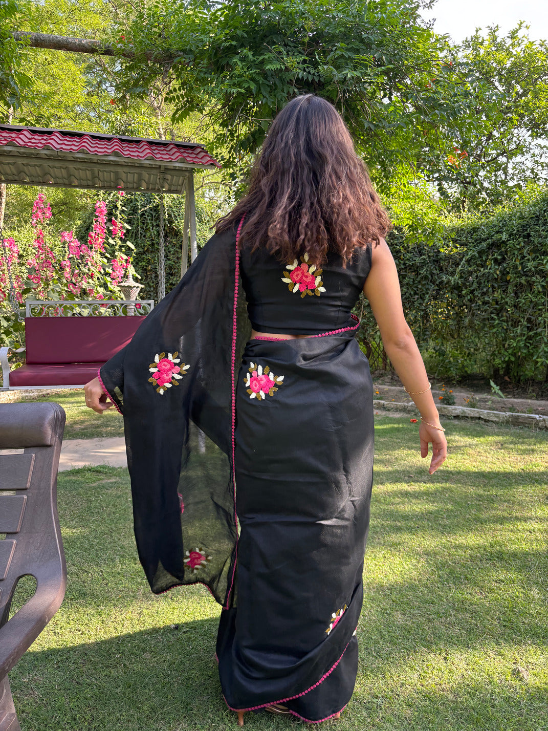 Floral Pink Mystery Kota Saree