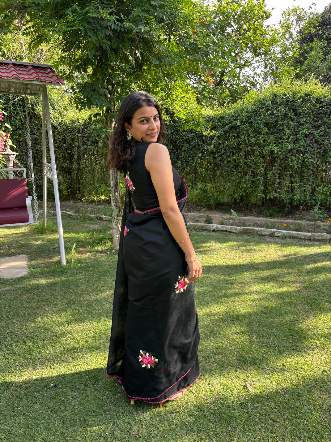 Floral Pink Mystery Kota Saree