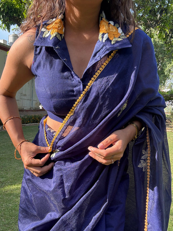 Floral Yellow Mystery Kota Saree