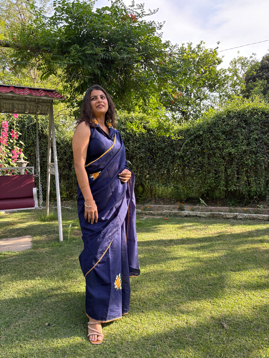 Floral Yellow Mystery Kota Saree
