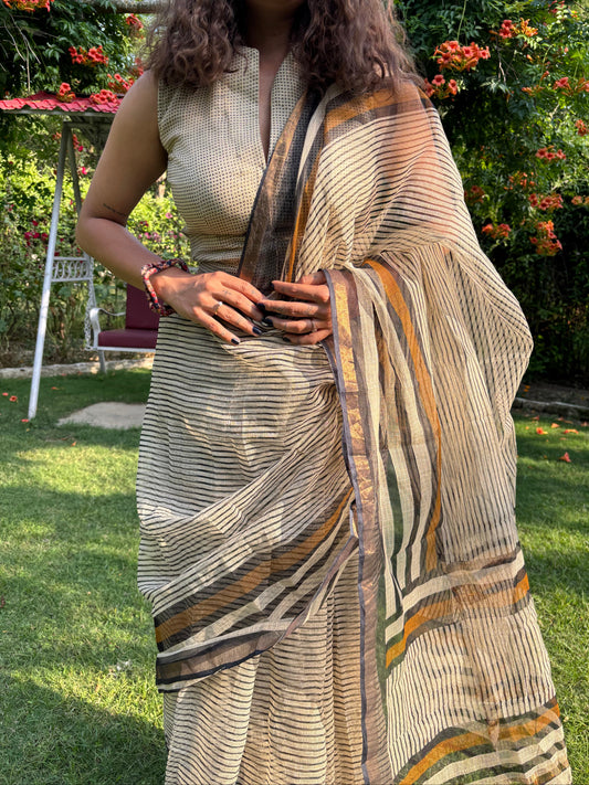 Stripe Love Kota Saree