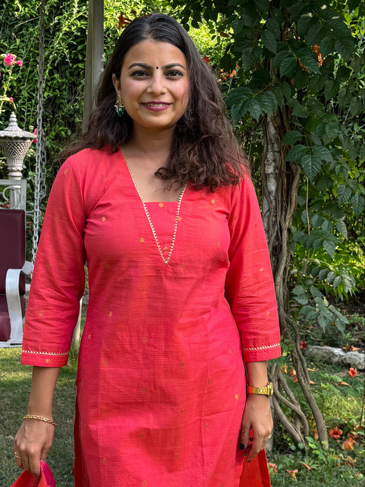 Red Love Cotton Suit