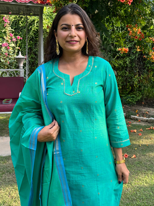 SeaGreen Love Cotton Suit
