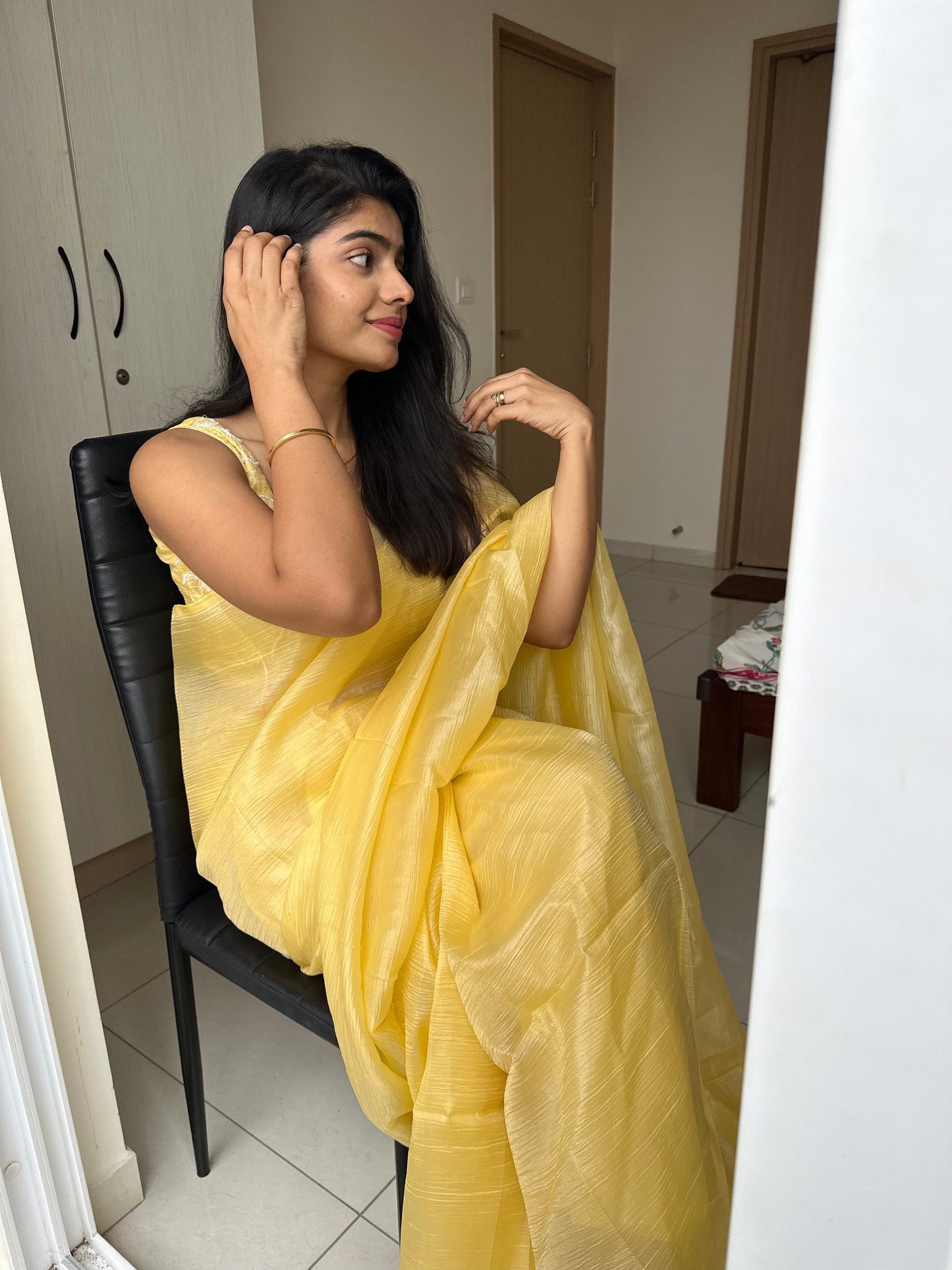 Dahliya Chiffon Handwork Saree