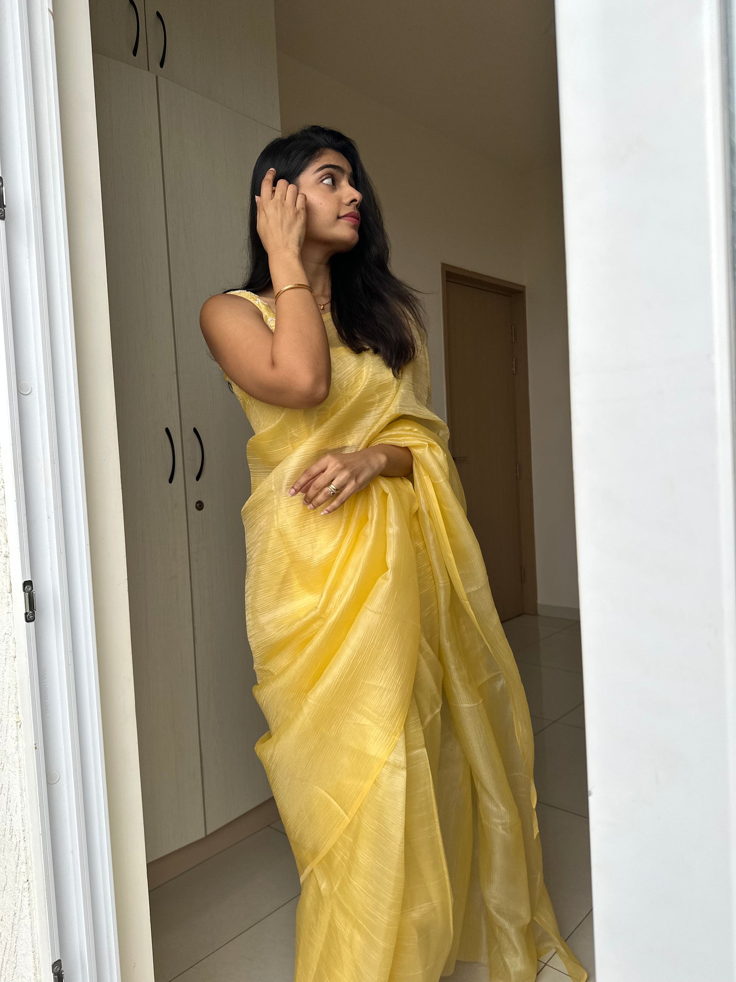 Dahliya Chiffon Handwork Saree