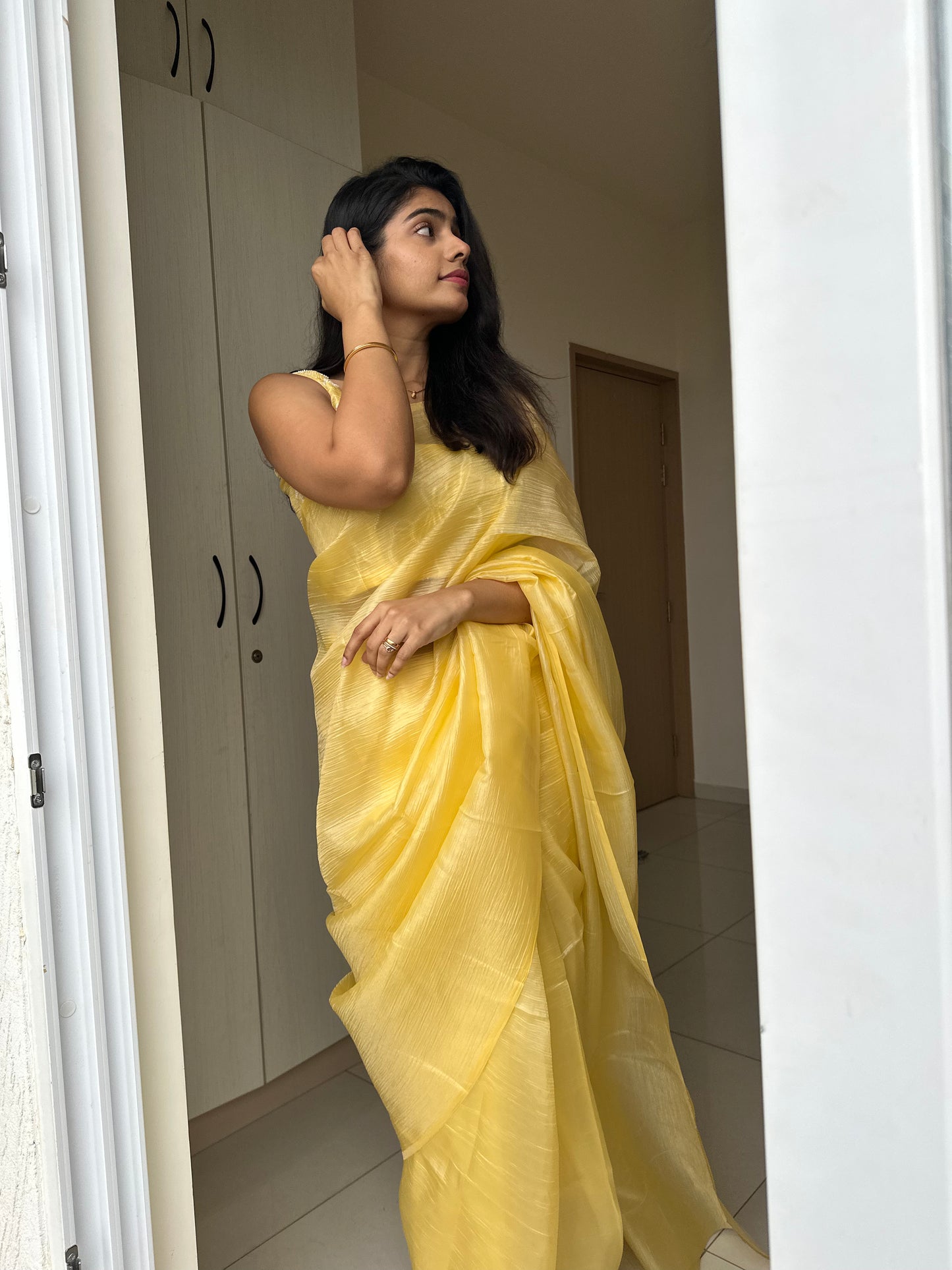 Dahliya Chiffon Handwork Saree